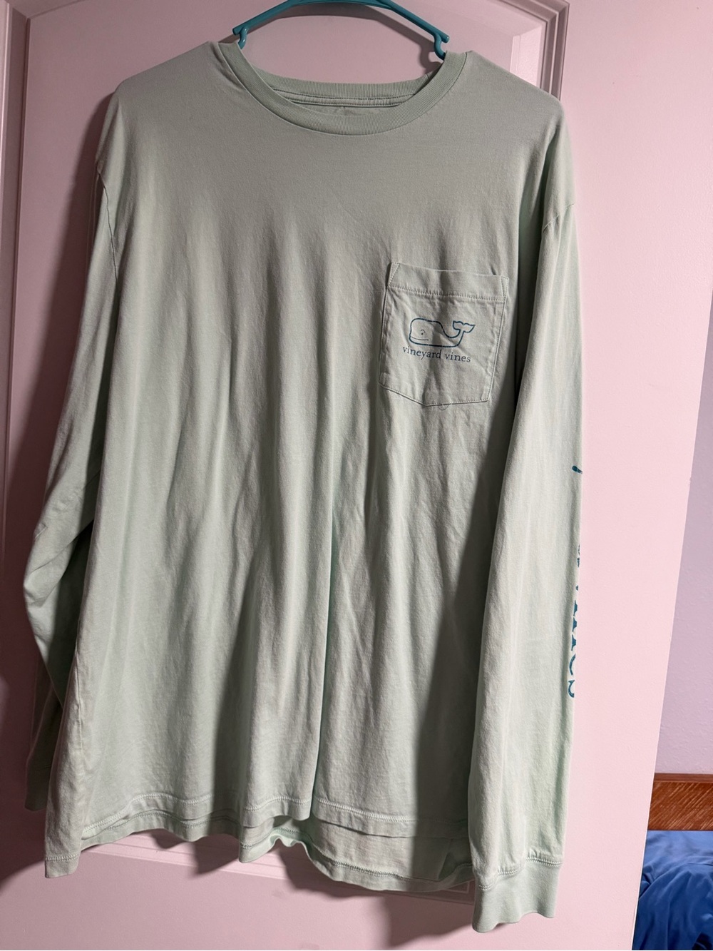 Vineyard Vines Men’s Long-Sleeve Pocket Tee - Mint Green